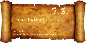 Trenz Botond névjegykártya